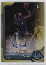 2021 Bowman U Chrome Prospect Yellow Refractor 10/75 RJ Cole #BCPA-RC Auto 0ud4