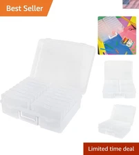 Photo Organizer Storage Box with Handle for Photos Crafts and Supplies