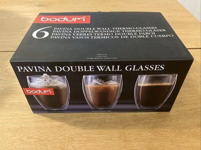 Bodum Pavina 6-teiliges doppelwandiges Thermogläser-Set 0,36 l/12 Unzen Neu
