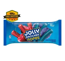 Jolly Rancher Ropes Candy – Blue Raspberry & Cherry Flavor, 10 oz Bag