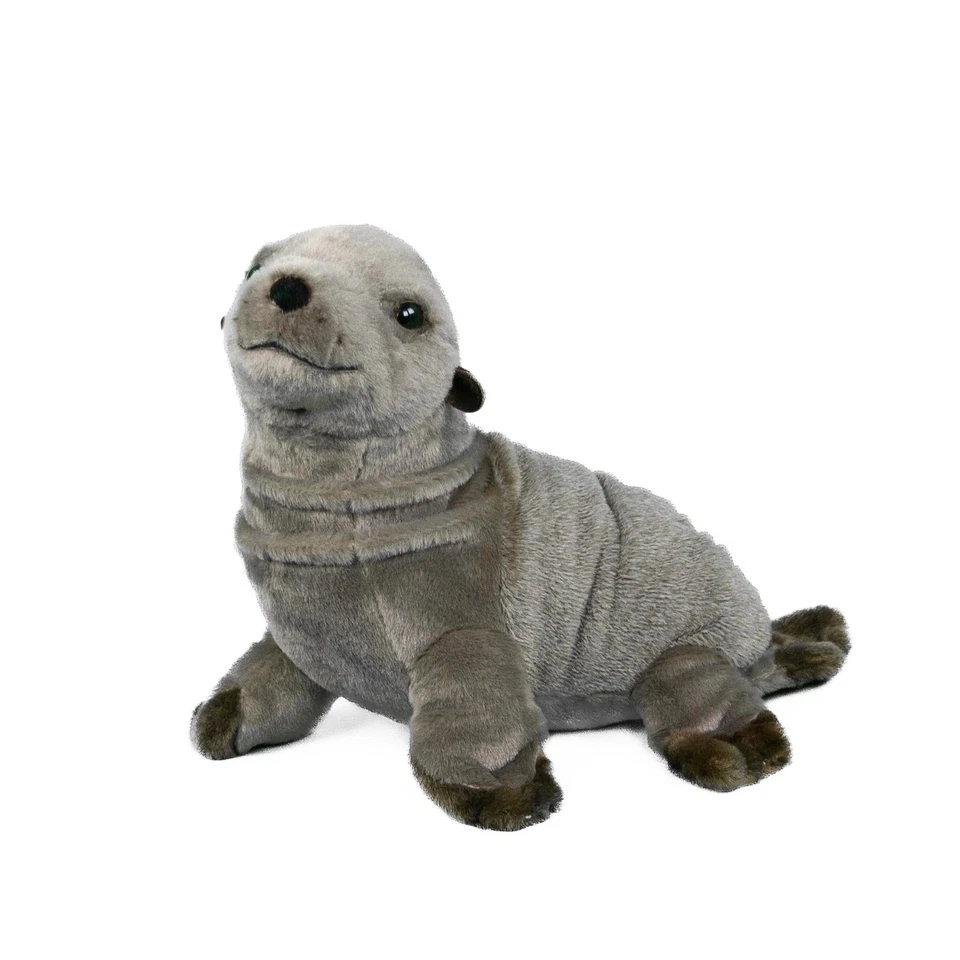 Kuscheltier Robbe graubraun 30 cm Plüschrobbe - Bild 4 von 4