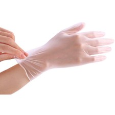100pcs Disposable Vinyl Gloves Powder Free PVC Clear Gloves 50 Pairs