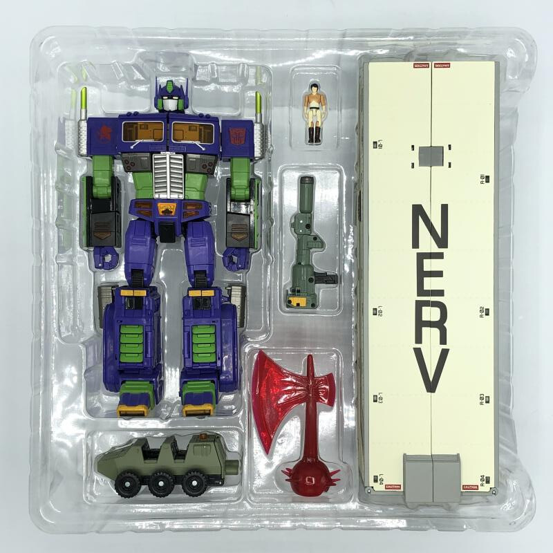 トランスフォーマー　マスターピース　コンボイモードエヴァ　エヴァンゲリオン未使用 日報：「トランスフォーマー」✕「エヴァンゲリオン」コラボ商品