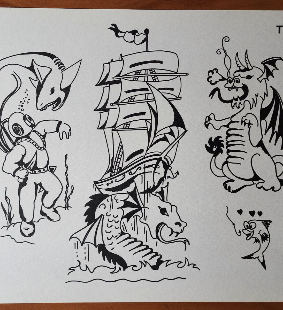 Rare 1960's Original Tom Pellettiere Milton Zeis Vintage Tattoo