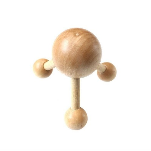 1pcs Neck Back Massage Roller Wooden Head Hair Scalp Massager Relax SPA Tool Set - Picture 6 of 10