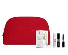 NIB DIOR 4 Pc Gift Set: J adore Vial EDP DIORSHOW Mascara/Serum Cosmetic Bag