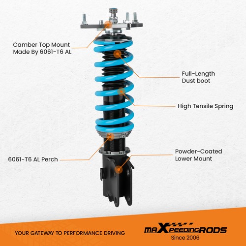 24 Level Damper Full Coilover Struts For Subaru Impreza 08-14 Shock Absorber Kit - Picture 3 of 11