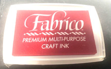 Tsukineko Fabrico Craft Ink Poppy Red Multipurpose Water Based Fabric Pad