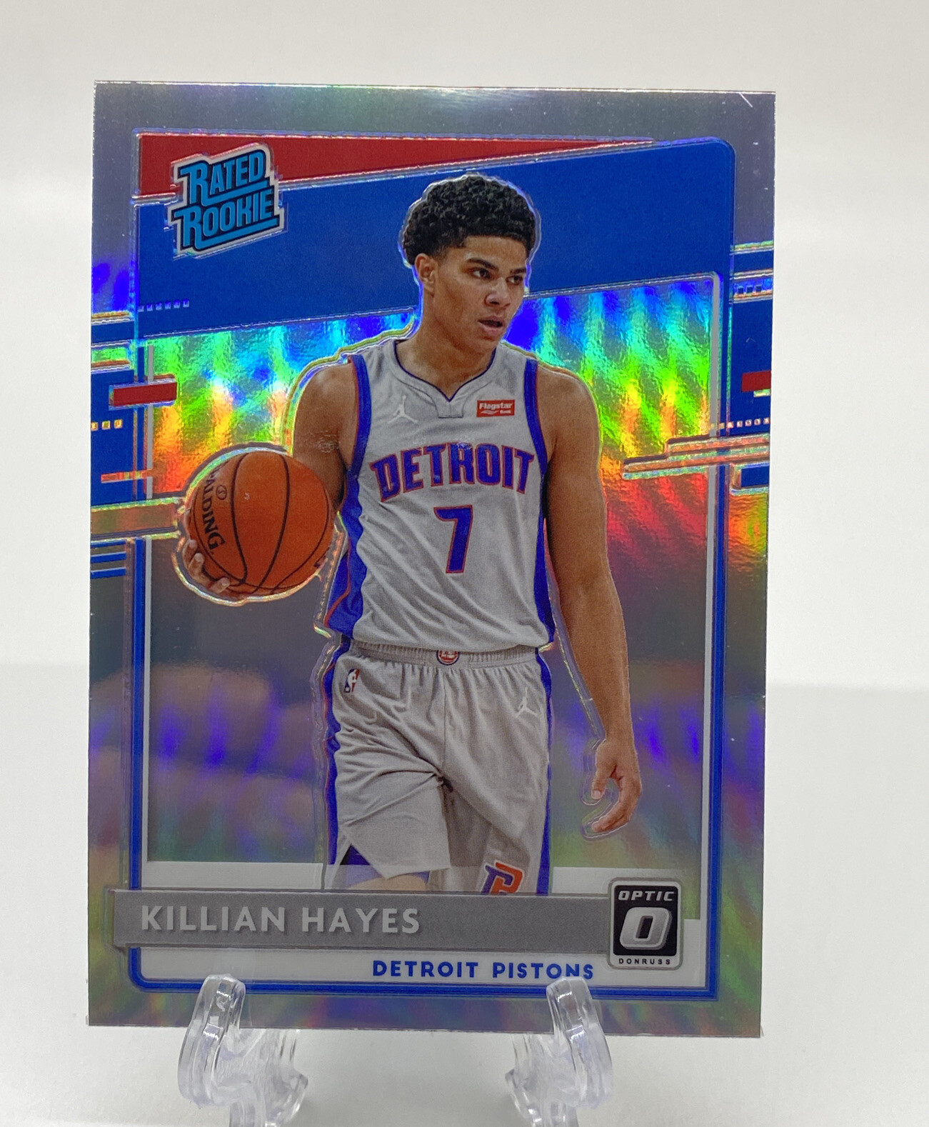 Killian Hayes 2020-21 Panini Prizm Rated Rookie Silver Holo Prizm RC #157 DET