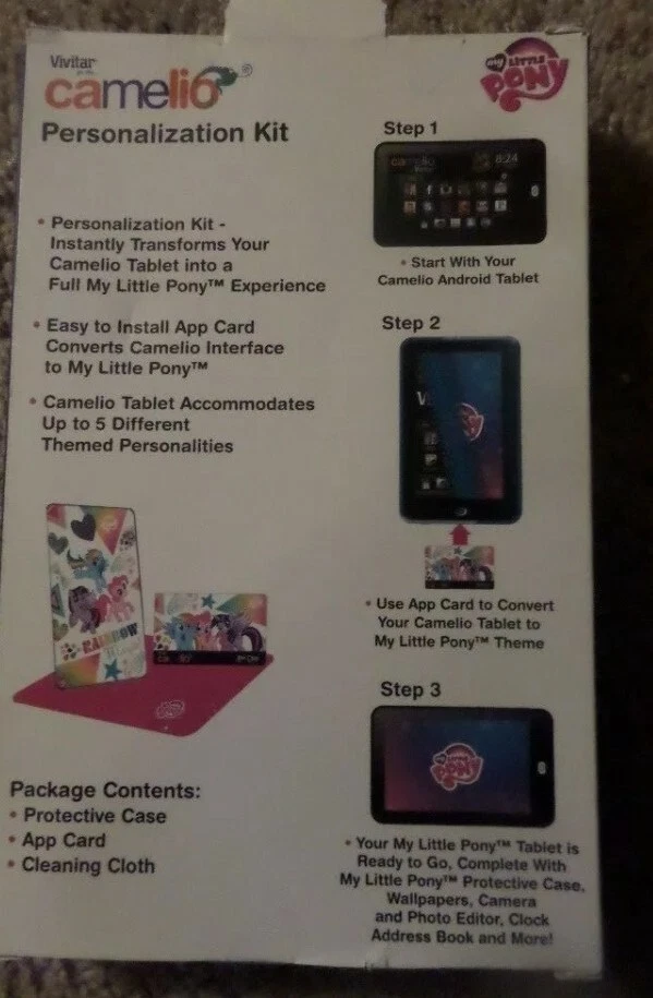 5 My Little Pony Tablet Cases Camelio Personalizatn Kit w Card & Cloth Lot of 5 - Image 2 of 3