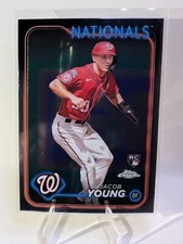 2024 Topps Chrome Jacob Young #264 Rookie Card Washington Nationals. rookie card picture