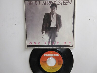   ' BRUCE SPRINGSTEEN ' HIT 45 + PICTURE SLEEVE [ ONE STEP UP ]  1988 !