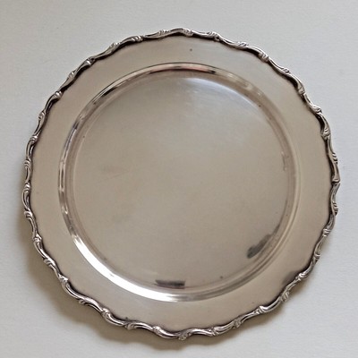 Round vintage 925 silver Mexico tray JR 28 cm 11'' diameter Round vintage 925 silver Mexico tray JR 28 cm 11'' diameter