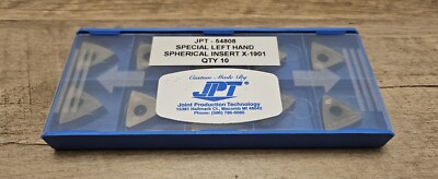 (10 Pc) Joint Production Technology 54808 Special Left Hand Spherical Insert JPT