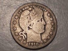 1910 D Barber Quarter (Better Date & Attractive)