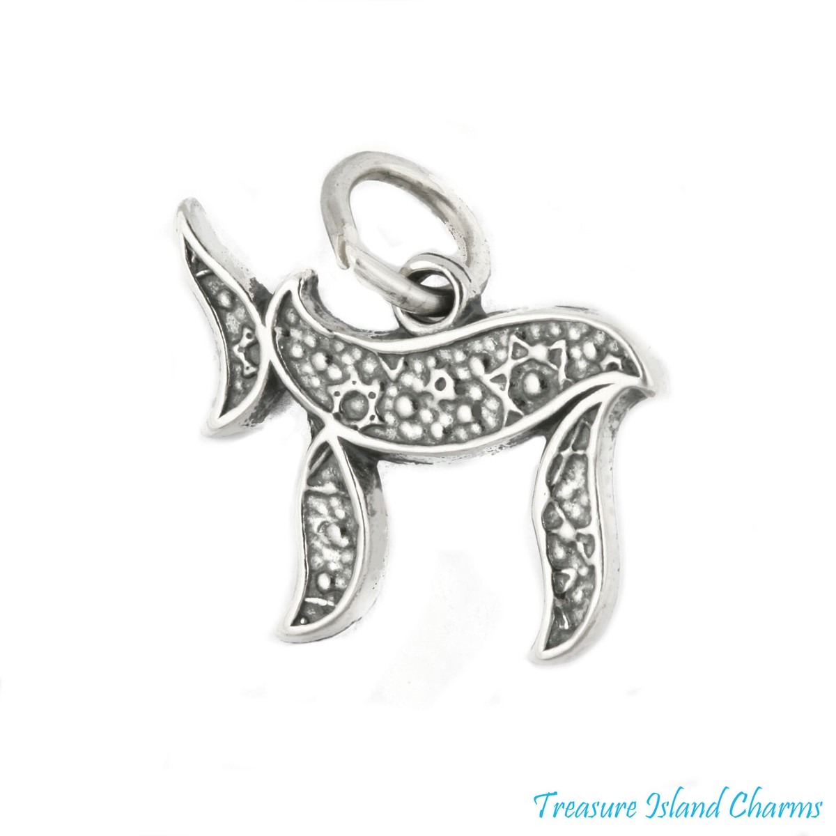 Chai Hebrew Life Symbol Jewish 925 Sterling Silver Charm Pendant