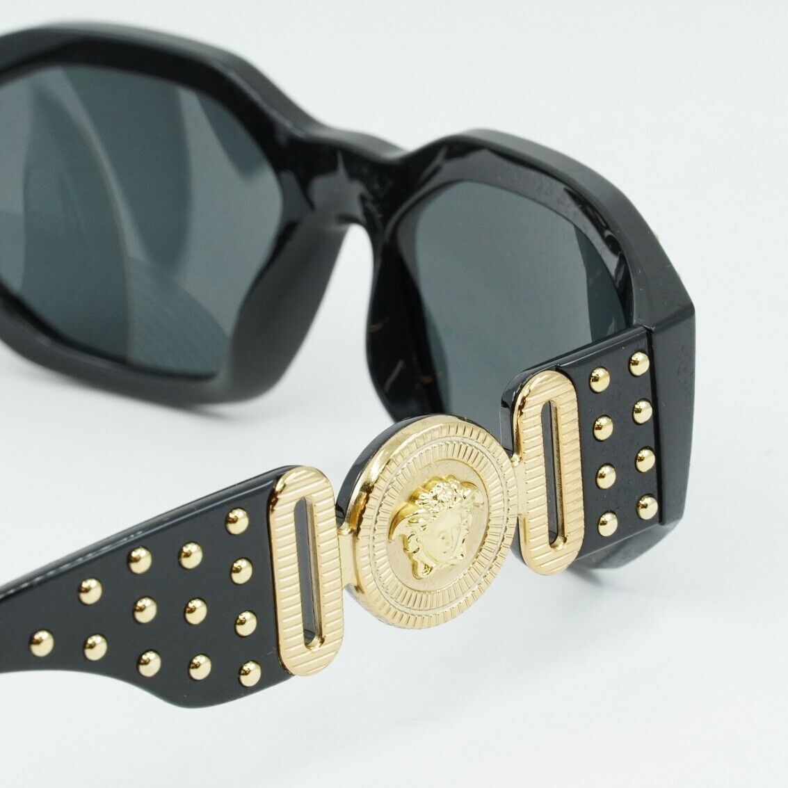 New VERSACE VE4361 539787 Black/Gold/Dark Gray 53-18-140 