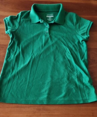 Girl's GEORGE School Uniform Green Short Sleeve Polo Shirts  Size XL 14-16