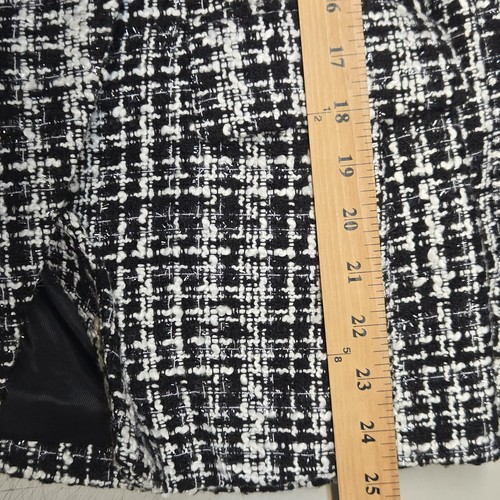 Dynamite Paloma Women's Black White Tweed Silver Button Blazer Jacket Vest - Bild 10 von 10
