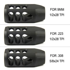 NEW DESIGN! Tanker Style Muzzle Brake for 9MM .223 556 22LR .308 300BLK 7.62