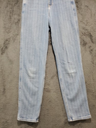 Hollister Ultra High-Rise Mom Jean Vintage Stretch Size 5R Striped W27 x L27 - Picture 3 of 11