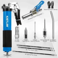 Grease Gun 7000 PSI Heavy Duty Professional Pistol Grip Grease Gun Kit 14 OZ New