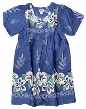 Anthony Richards House Sun Dress Blue Tropical Hawaiian Floral MuMu Size 1X