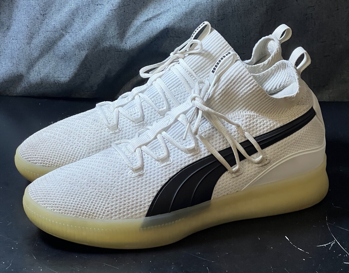 Men's Size 14 Puma 1973 Clyde Court Pure White Basketaball Shoes