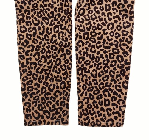Pantalones de mezclilla Ann Taylor tiro alto cónicos pana marrón estampado de leopardo para mujer 30x29 talla 6 - Imagen 5 de 10