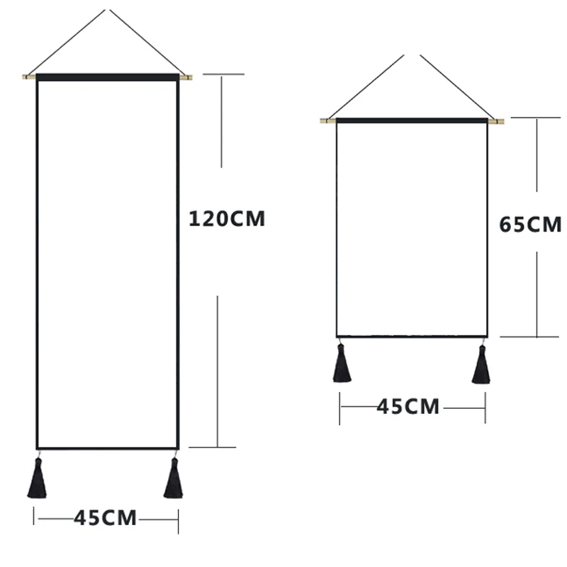 日本挂毯横幅旗帜壁挂图片家居装饰女仆花卉印花 — 第 4/4 张图片
