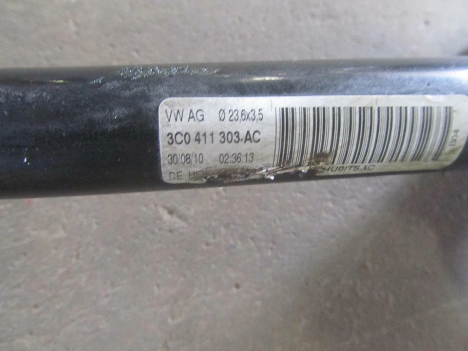 09-15 VOLKSWAGEN CC Front Stabilizer Sway Bar FWD 23.6mm 3C0411303AC OEM - Image 2 of 2