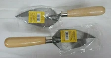 NIP OMAHA TOOLS Pair of 6" x 2-1/5" Pointing Trowels w Wood Handles High Quality