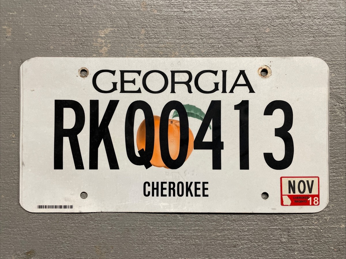 GEORGIA LICENSE PLATE PEACH 🍑 RANDOM LETTERS/NUMBERS/COUNTIES