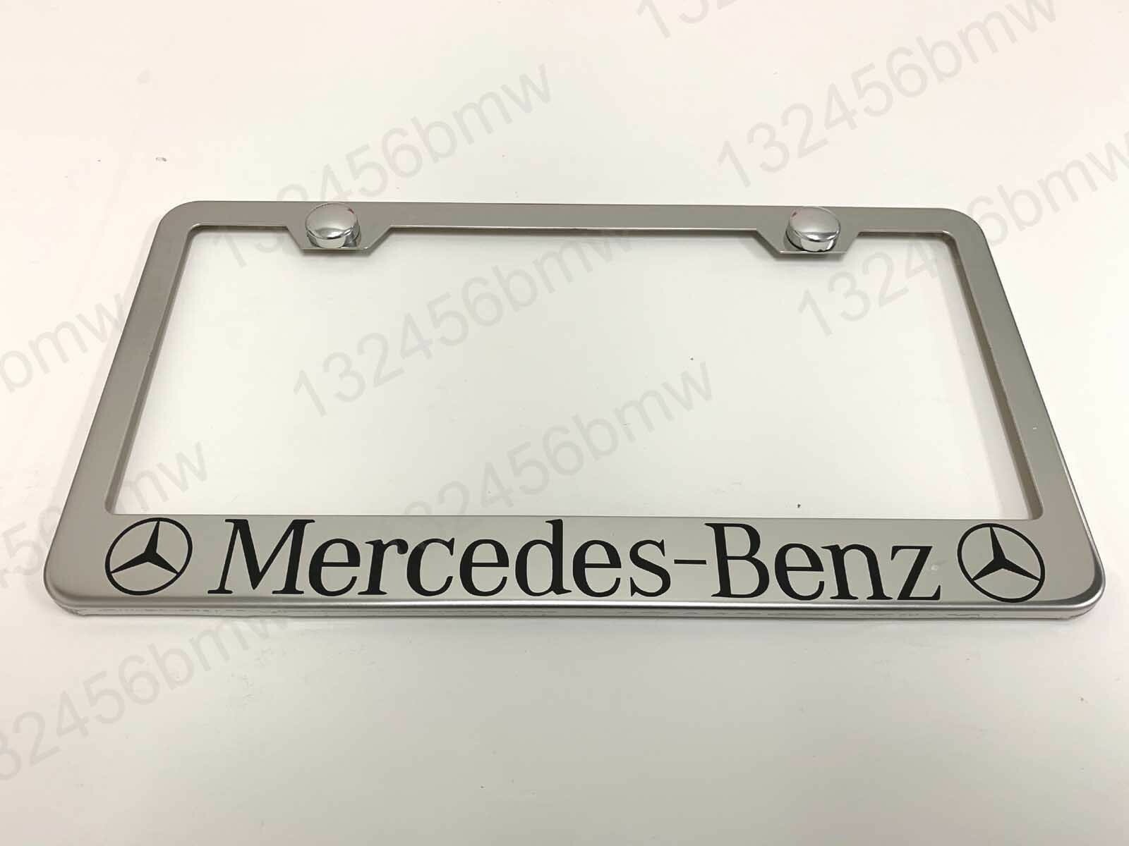 VTEC 3D Stainless Steel License Plate Frame – Rust Free, With Screw Caps, Silver