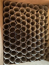 Lot of about 87 Clean Empty Toilet Paper Cardboard Rolls Crafting Art Project