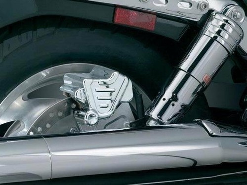 2003 to 2009 HONDA VTX 1300 C / R / S Chrome Rear Brake Caliper Cover: M 1288 FS - Picture 1 of 2