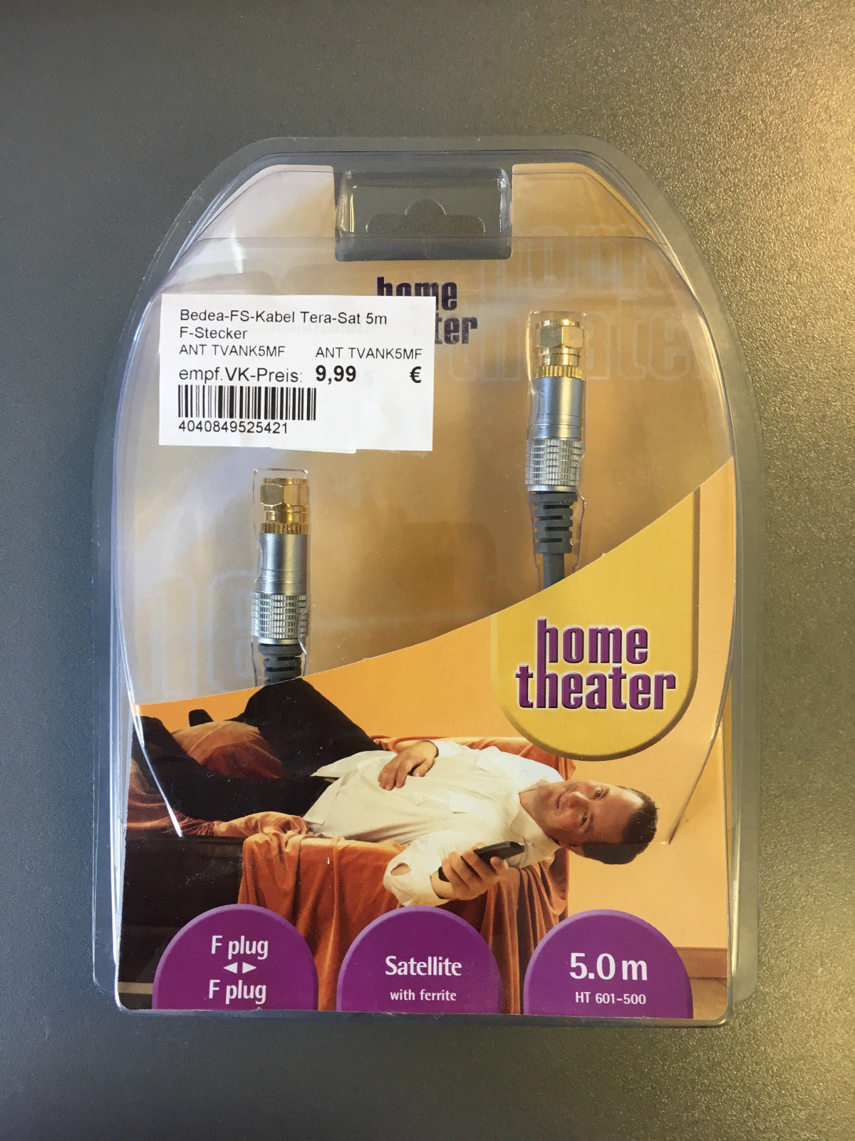 SAT-Antennenkabel 5m Von Home Theater HT – Mit Ferritkernen & Vergoldeten Kontakten Für Top Signal