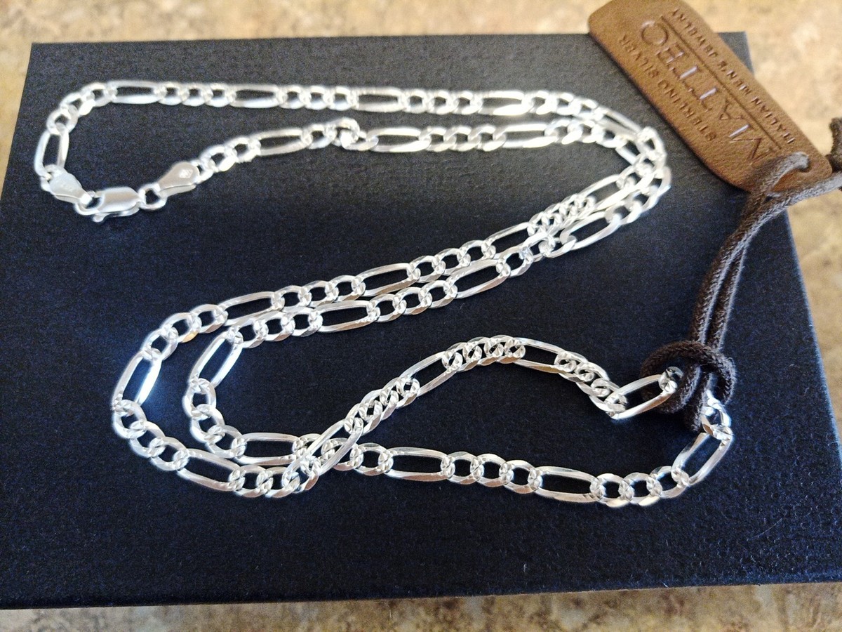 Sterling Silver Figaro Diamond Cut 22