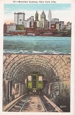 NEW YORK CITY SUBWAY -  IRT East River Tunnel b/t Manhattan & Brooklyn - ferry