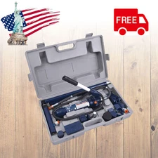 TCE 4 Ton Portable Hydraulic Ram for Auto Body Frame Repair Kit, Blue