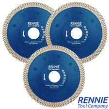 3 Pc - 115mm 4.5" Diamond Angle Grinder Discs Blade Thin Dry Cutting Tiles Stone