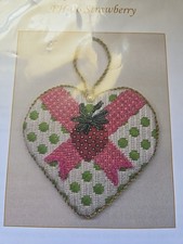 Patricia Sone Needlepoint Handpainted Strawberry with Stitch Guide