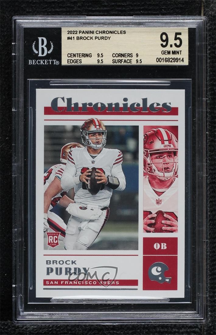 2022 Panini Chronicles Brock Purdy #41 BGS 9.5 GEM MINT uk2