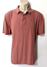 Vuori Men's Short Sleeve Polo Shirt Sz Large Pink Stretch Style V188 EUC
