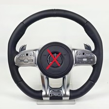 Mercedes Amg 809 Leather Steering Wheel Black Buttons - Message Seller Mercedes Amg 809 Leather Steering Wheel Black Buttons - Message Seller