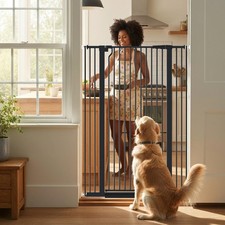 Cat Gate Extra Tall 51.18" - Adjustable Pet Gate for Doorways Stairs 29.5" ...