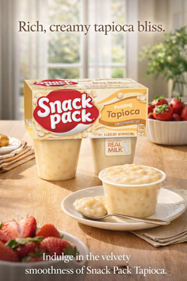   New Snack Pack Tapioca Rice Vanilla Milk Jello Inspired Pudding Cups 13oz