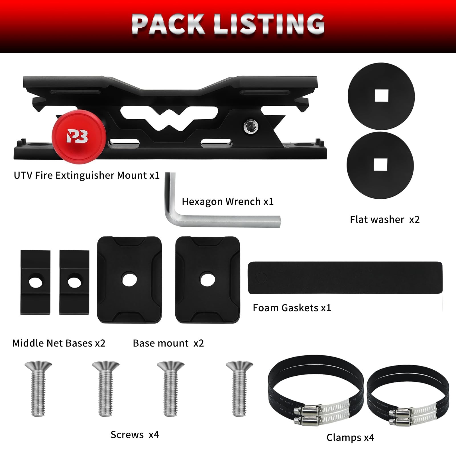 CNC Aluminum Quick Release Fire Extinguisher Mount Molle Panel, Fire Extingui...