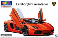 Aoshima 1/24 Lamborghini Aventador 2011 Pre-Painted Model Kit Orange Y862782