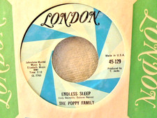 The Poppy Family-Lodon 45-Endless Sleep-Disc is NOS